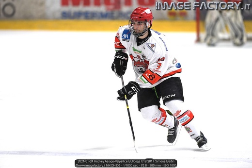 2021-01-24 Hockey Asiago-Valpellice Bulldogs U19 2817 Simone Bertin
